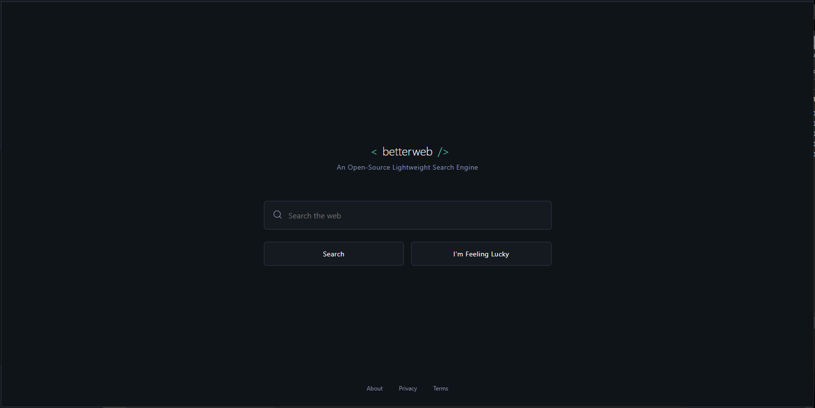 BetterWeb Homepage